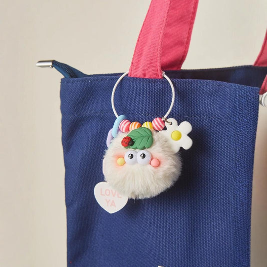 Cute blush ladybug small briquettes bag pendant plush bag pendant exquisite keychain