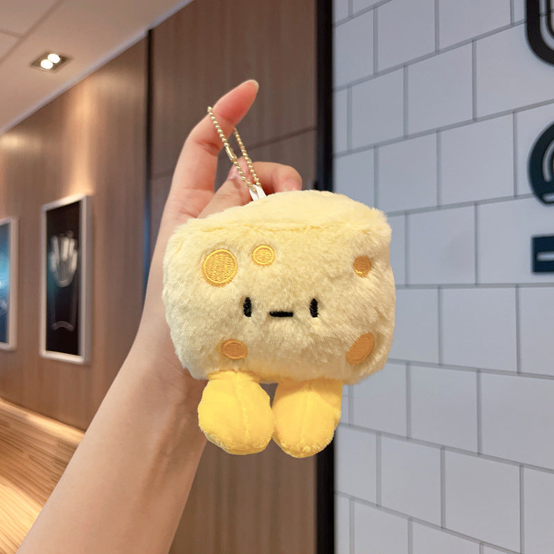 Bread pendant Small cheese plush bag pendant bag pendant Car keychain pendant