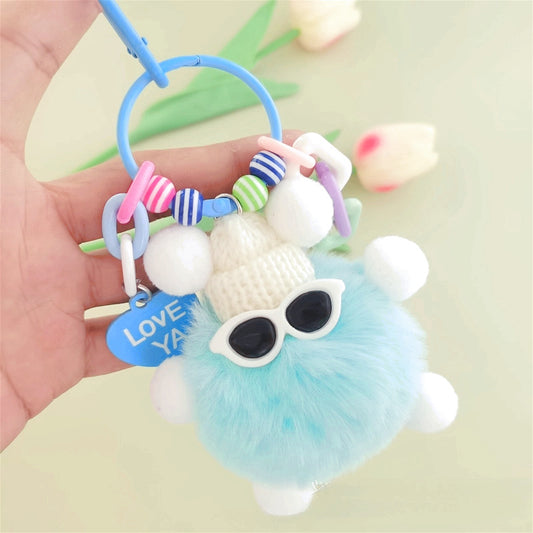 Color chain plush fairy pendant foreign trade hot cute gift doll mobile phone bag pendant key chain