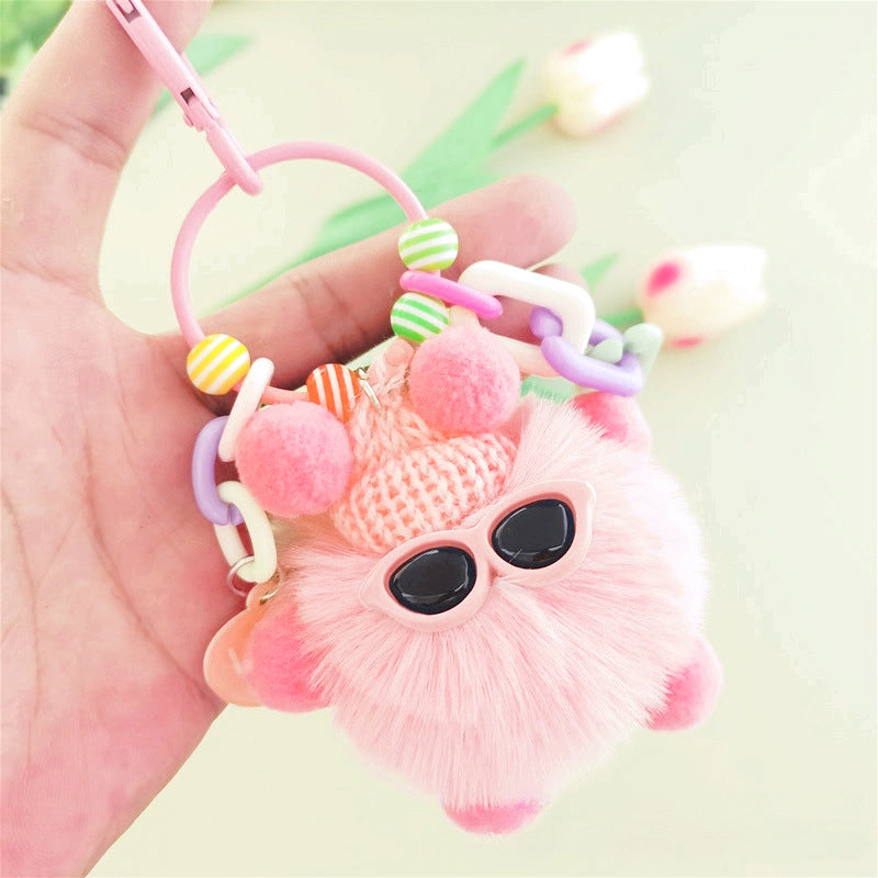 Color chain plush fairy pendant foreign trade hot cute gift doll mobile phone bag pendant key chain