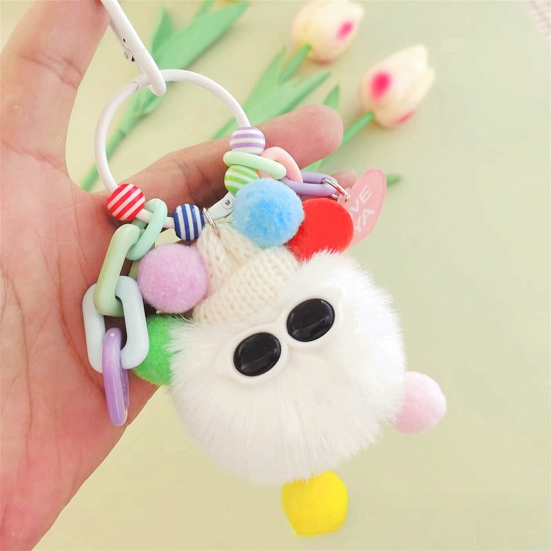 Color chain plush fairy pendant foreign trade hot cute gift doll mobile phone bag pendant key chain