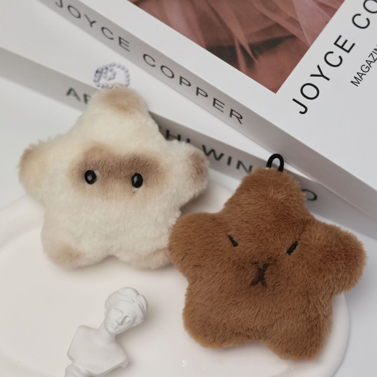 Cute Capybara Stars Kapibala plush pendant bag Keychain pendant doll doll cartoon Little Siam