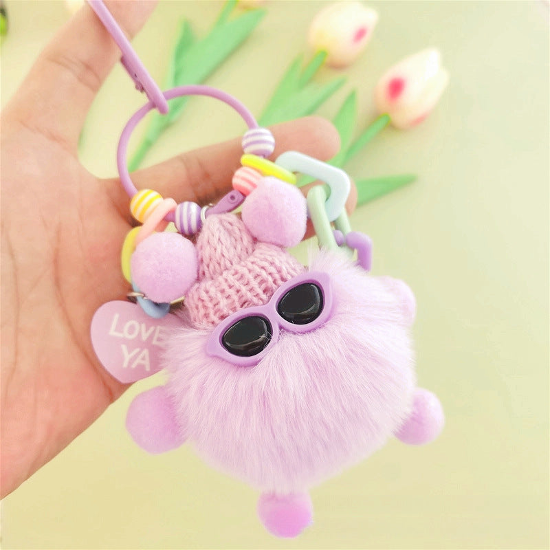 Color chain plush fairy pendant foreign trade hot cute gift doll mobile phone bag pendant key chain