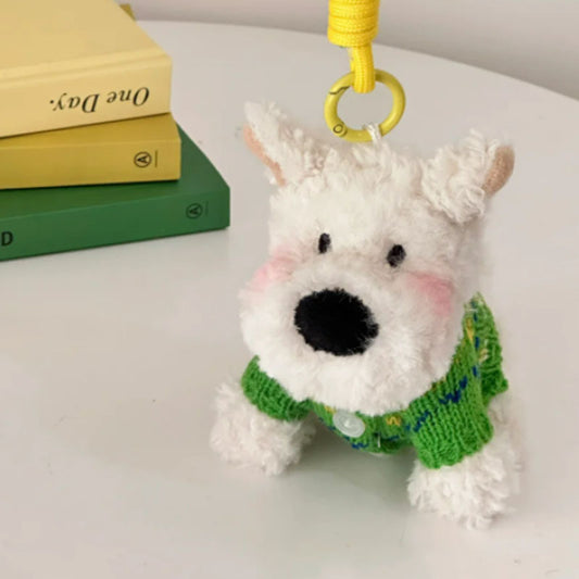 cute dog Plush doll bag pendant keychain doll Pendant cell phone keychain