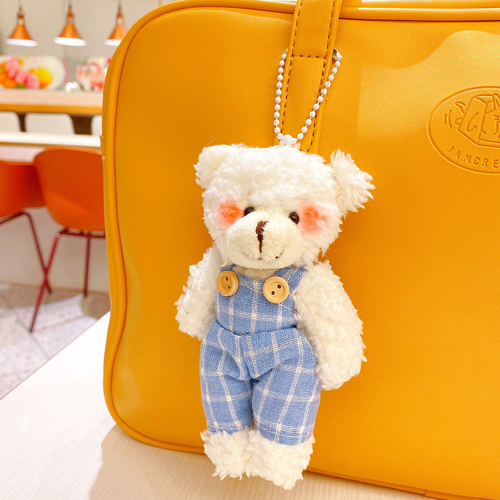 Big ears rabbit cute girl heart plush bag pendant keychain bag pendant