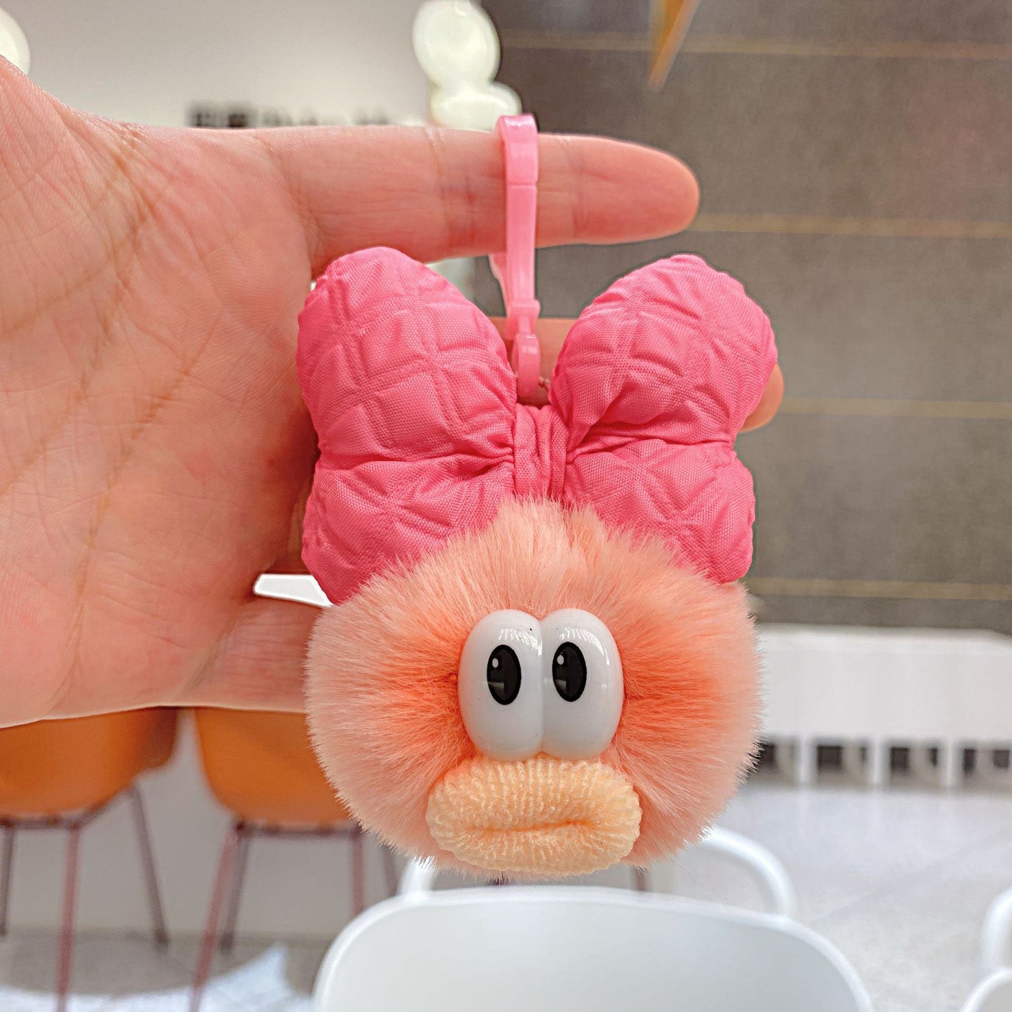 Blush small briquettes plush doll bag schoolbag pendant bow key chain female exquisite backpack pendant